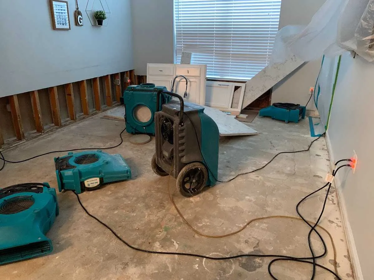 Dehumidifier in flood-cut room for Water Extraction & Removal in Trussville